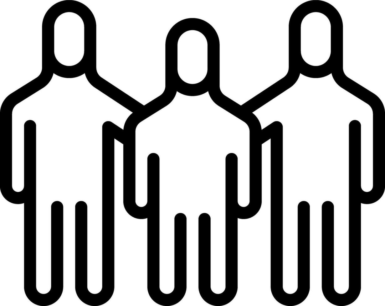 line icon for accompanied vector
