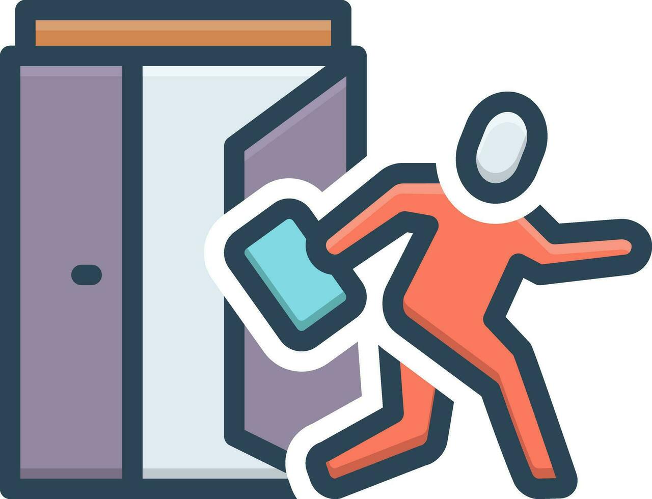 color icon for leave vector