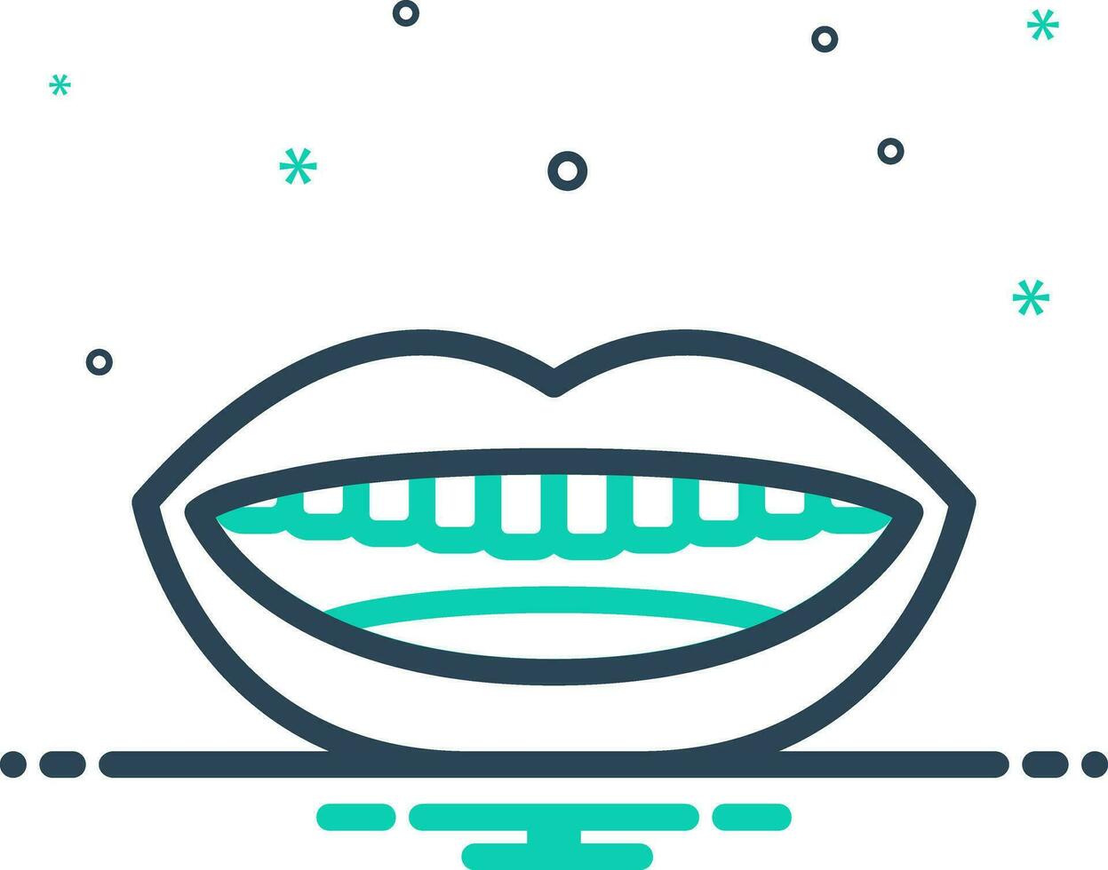 mix icon for mouth vector