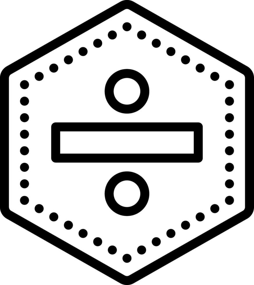 line icon for divide vector