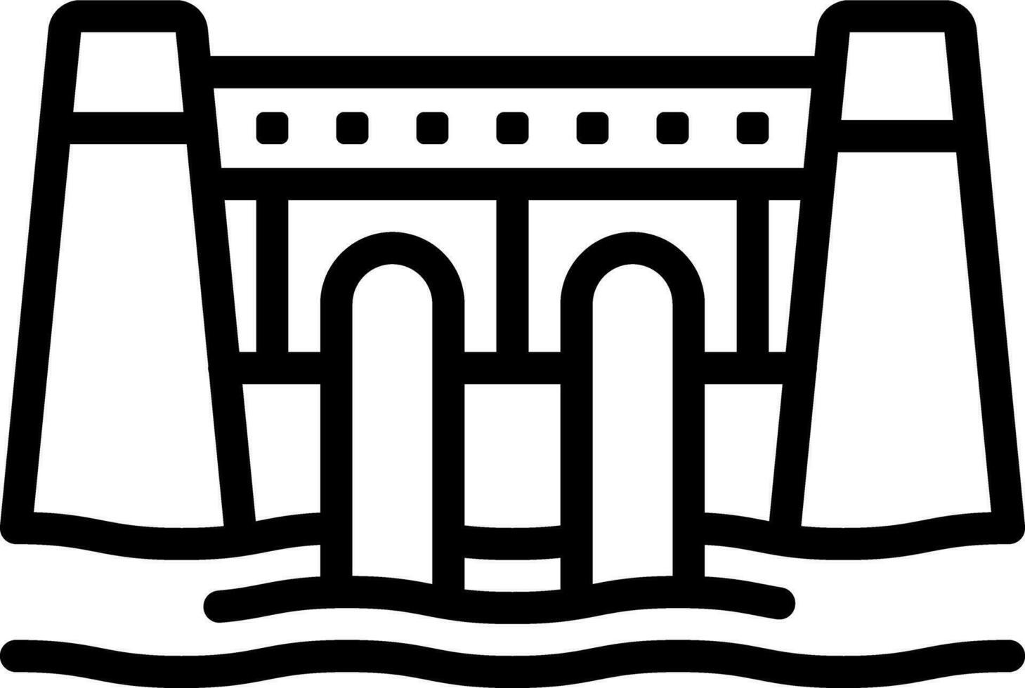 line icon for dam vector