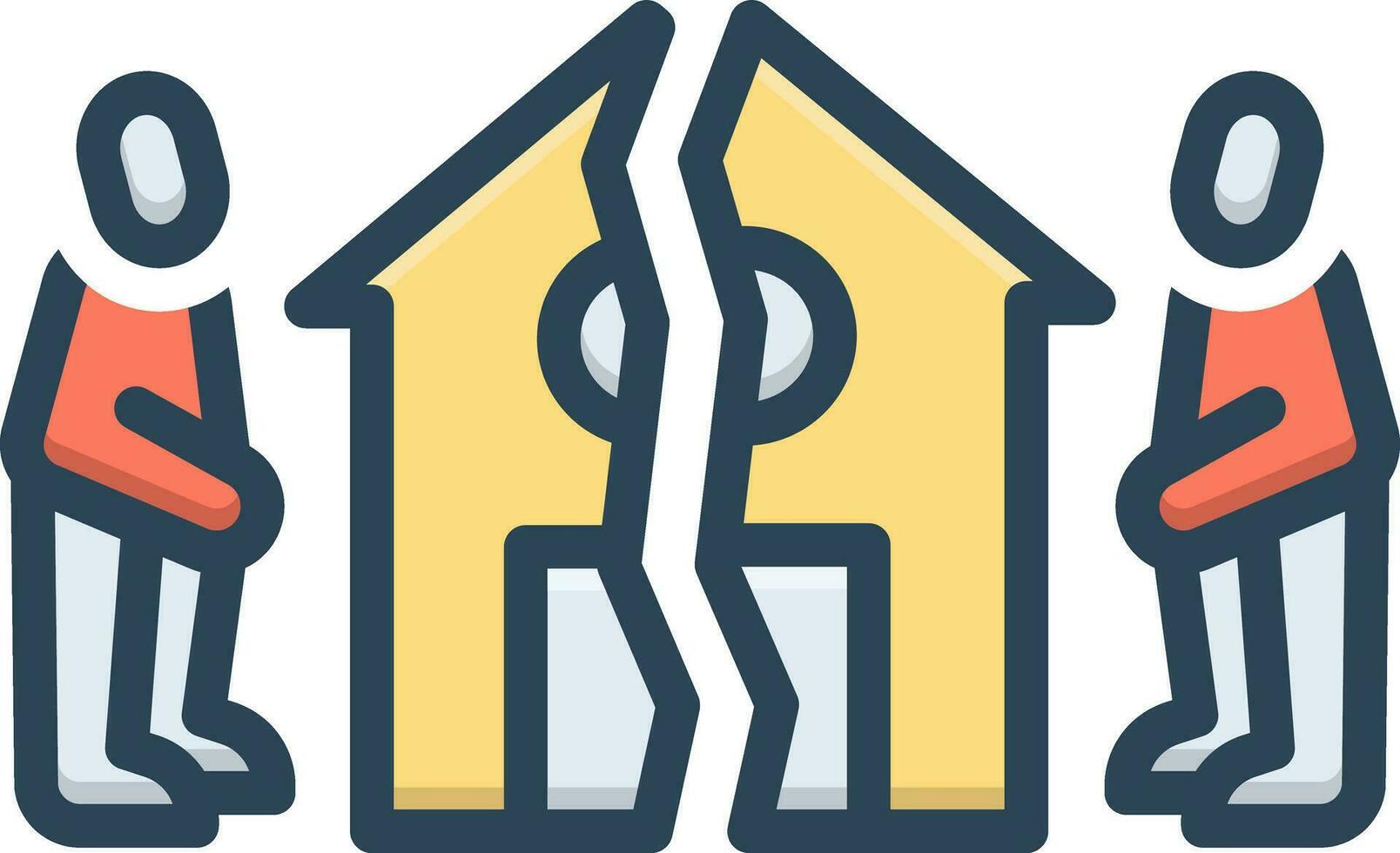 color icon for divide vector