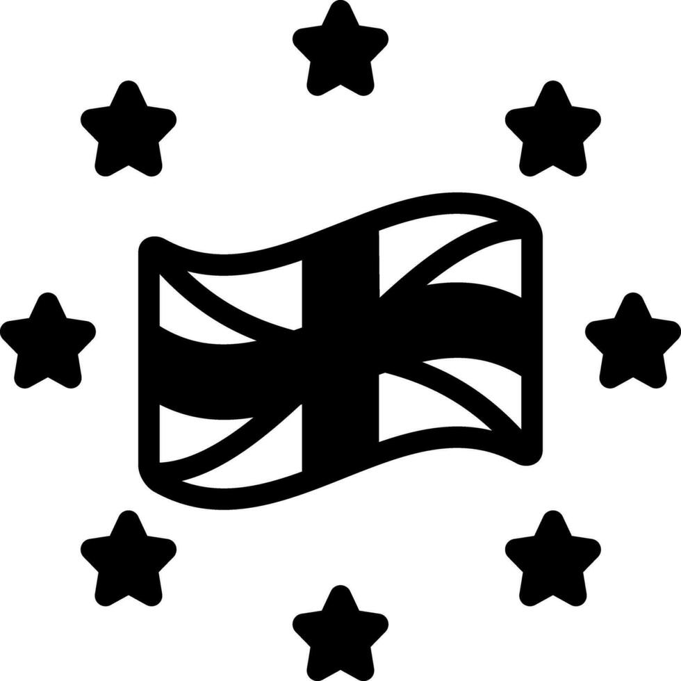 sólido icono para británico vector