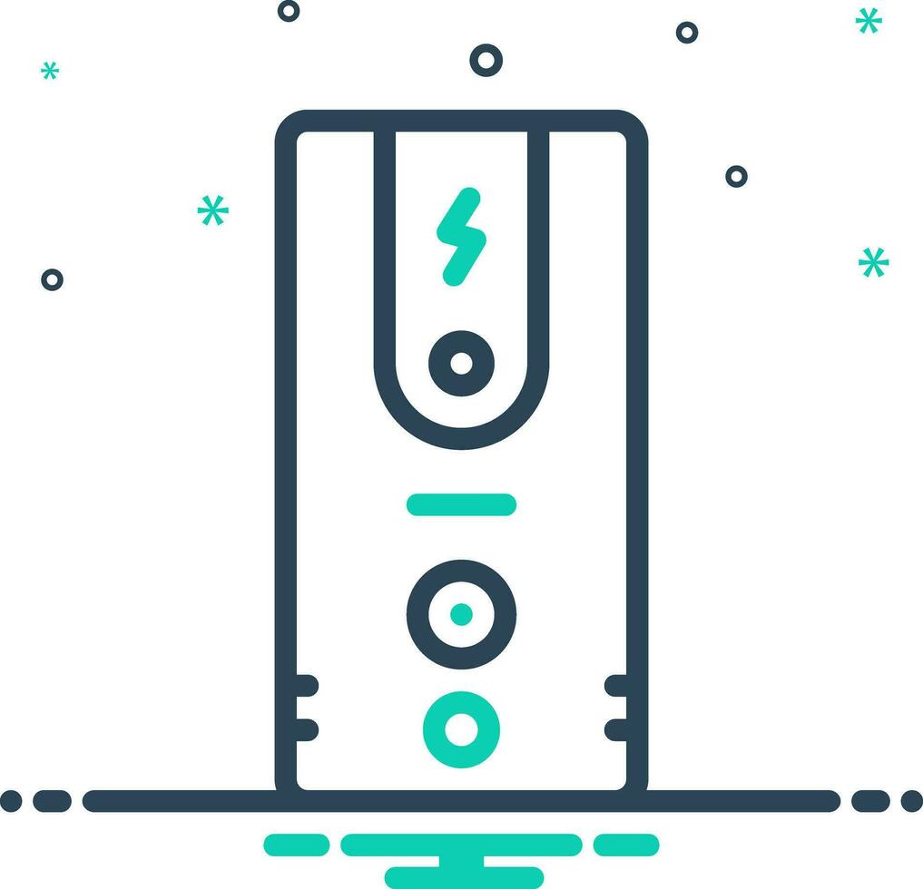 mix icon for ups vector