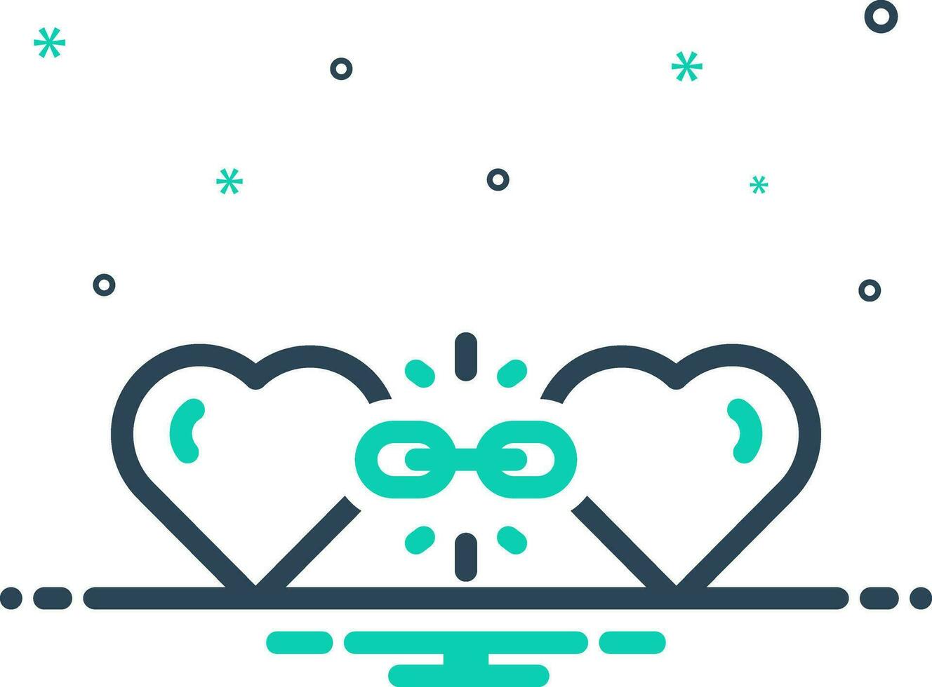 mix icon for linked vector