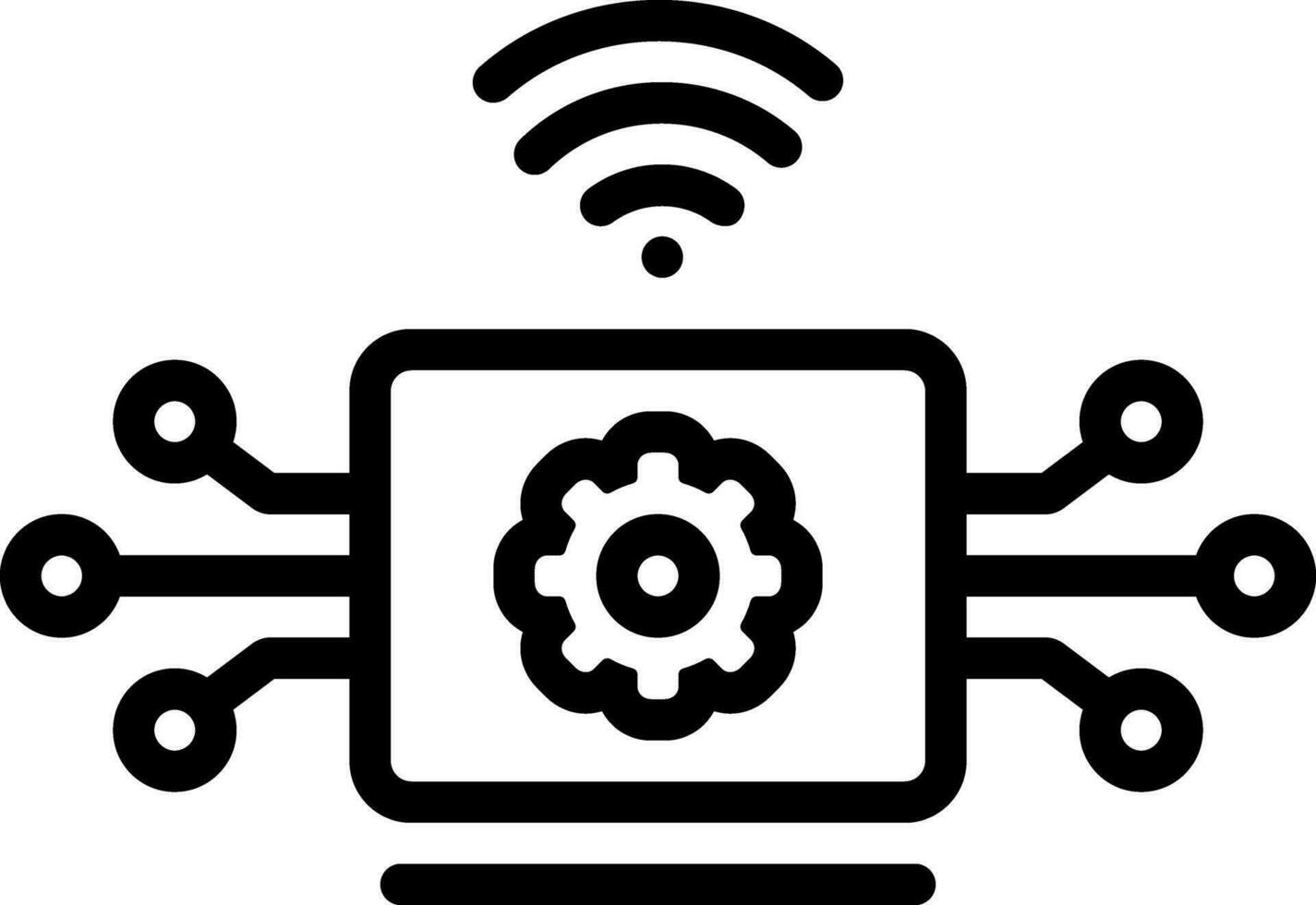 line icon for ict vector