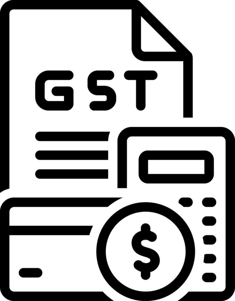 line icon for gst vector
