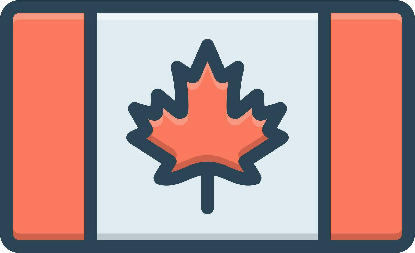 color icon for canada vector