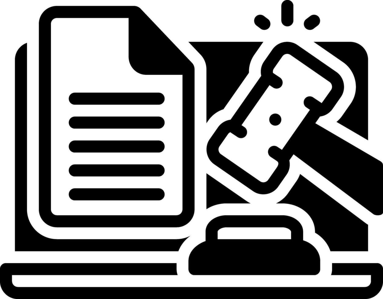 solid icon for law vector