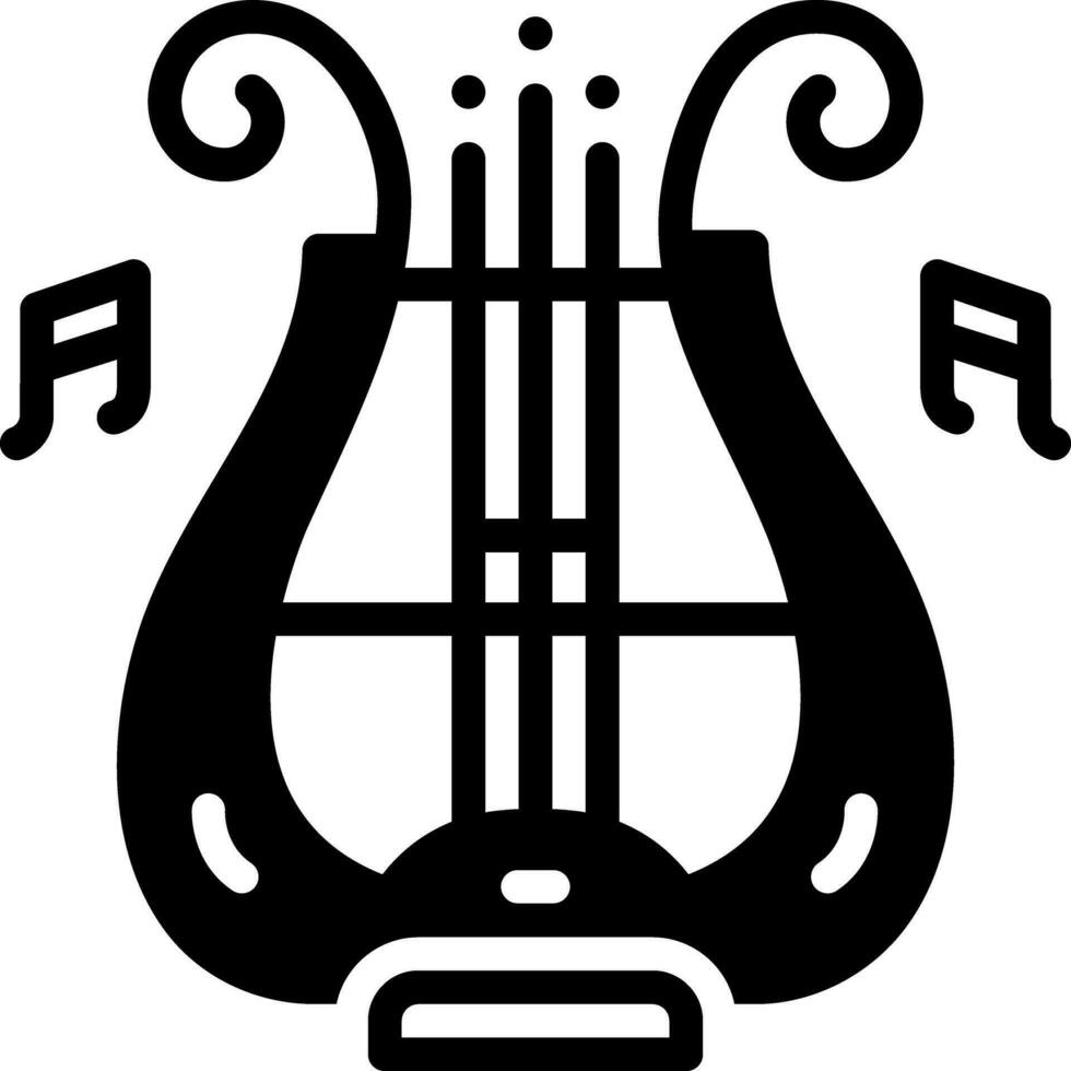 solid icon for symphony vector