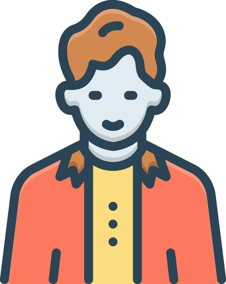 color icon for teens vector