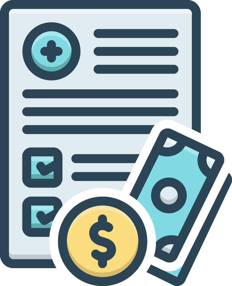 color icon for expenditures vector