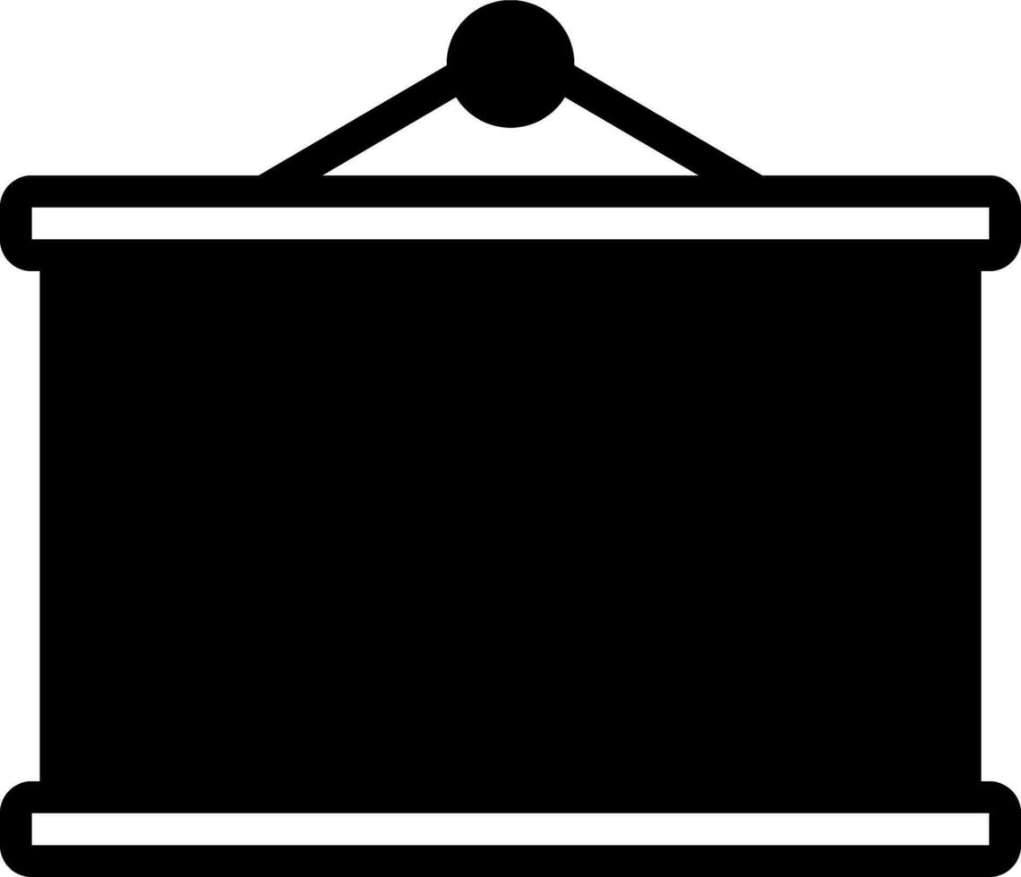 solid icon for blackboard vector