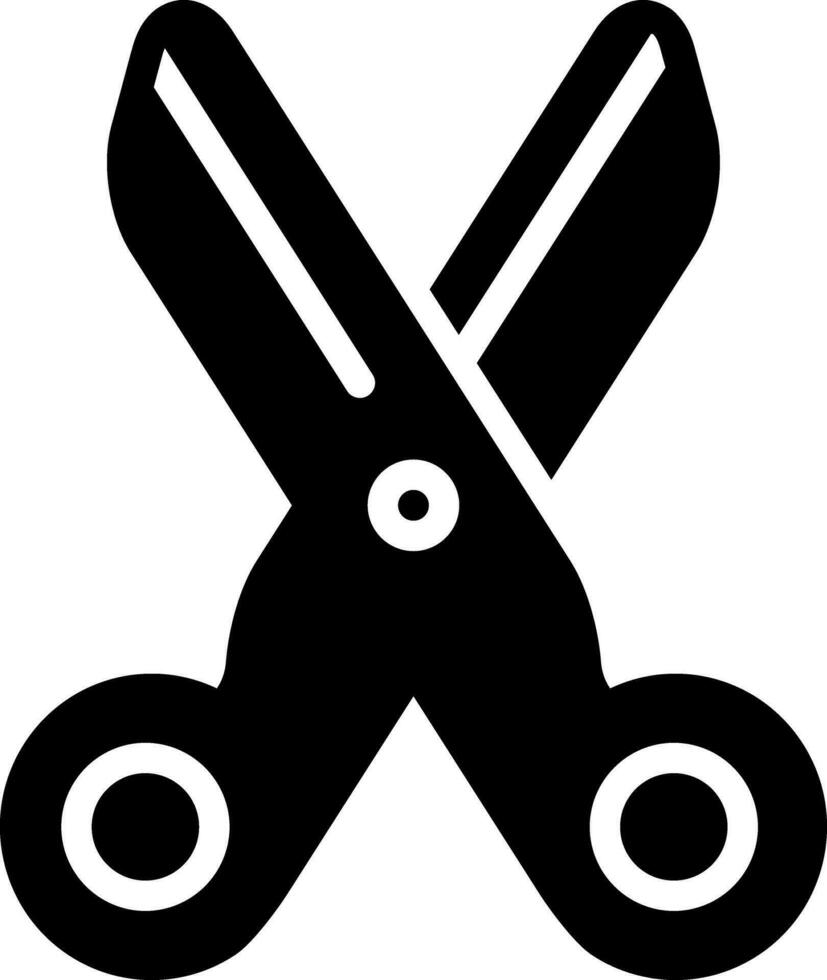 solid icon for scissors vector