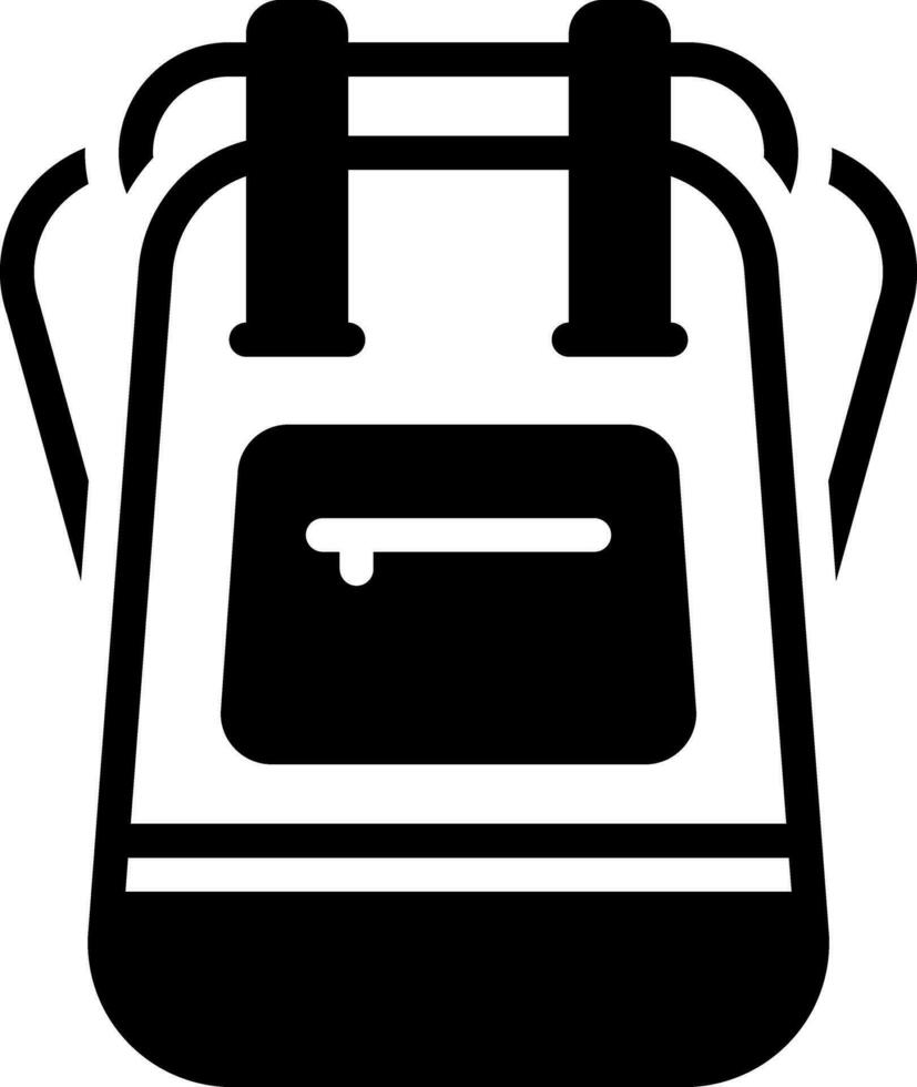 sólido icono para mochila vector