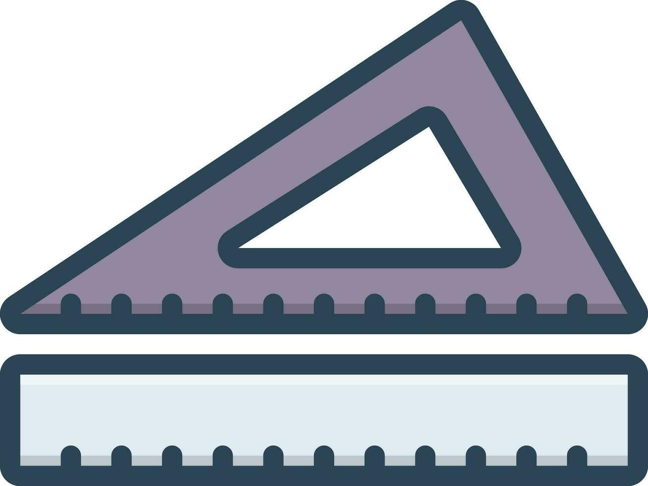 color icon for set square vector