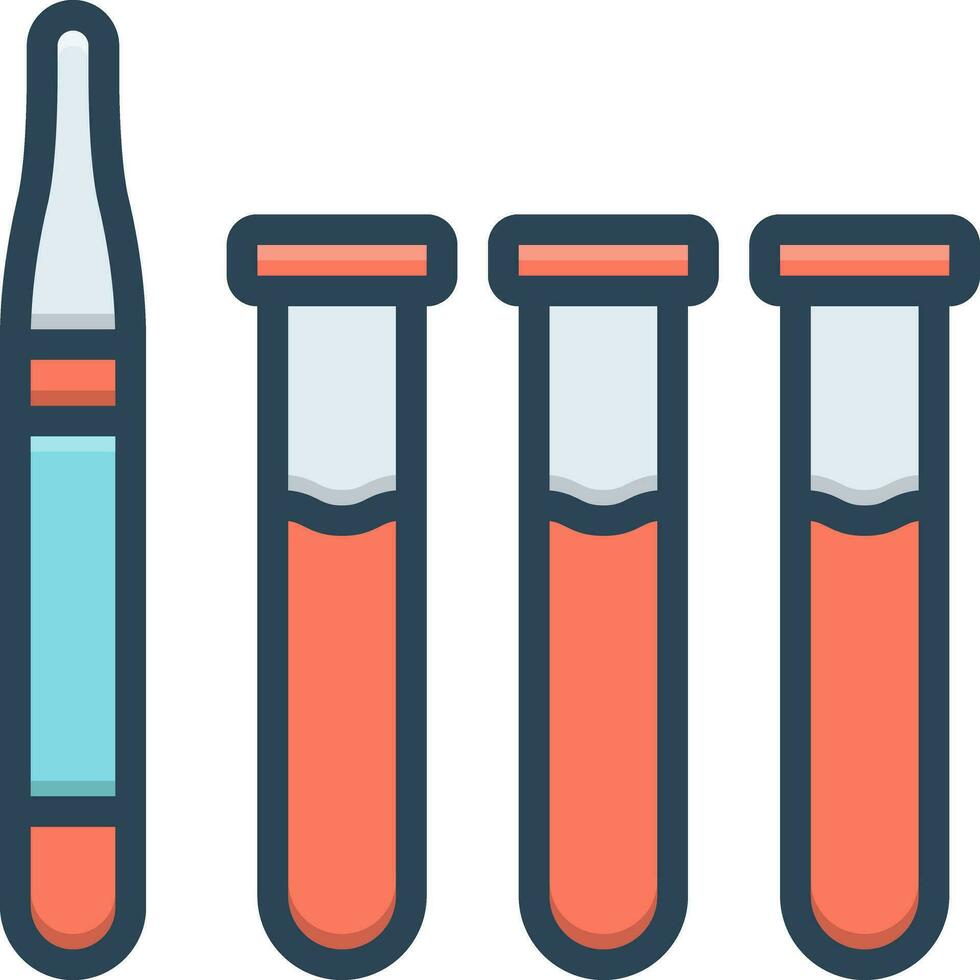 color icon for test tube vector