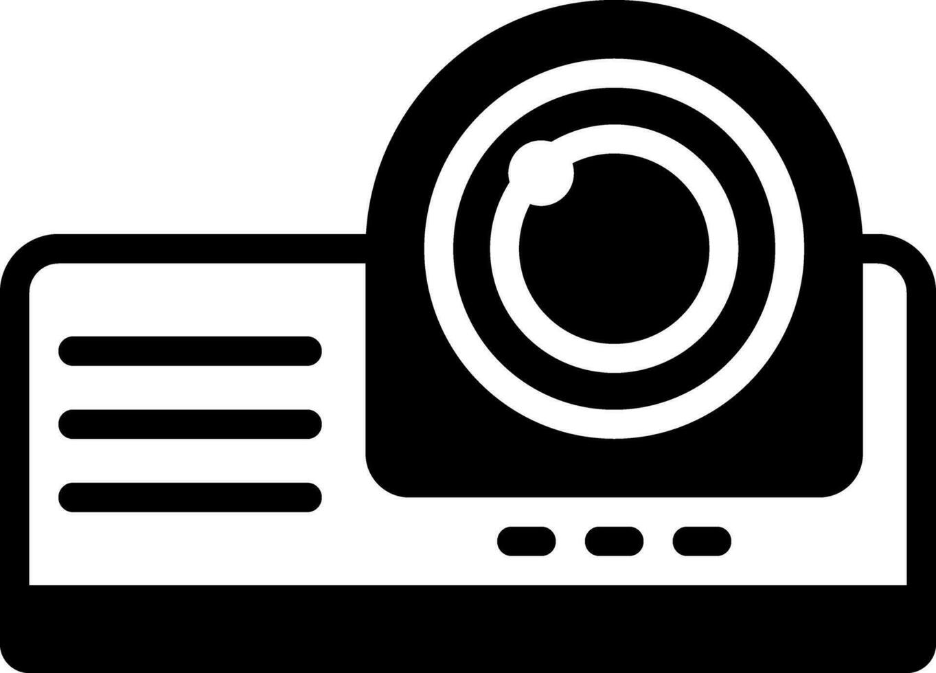 solid icon for projector vector