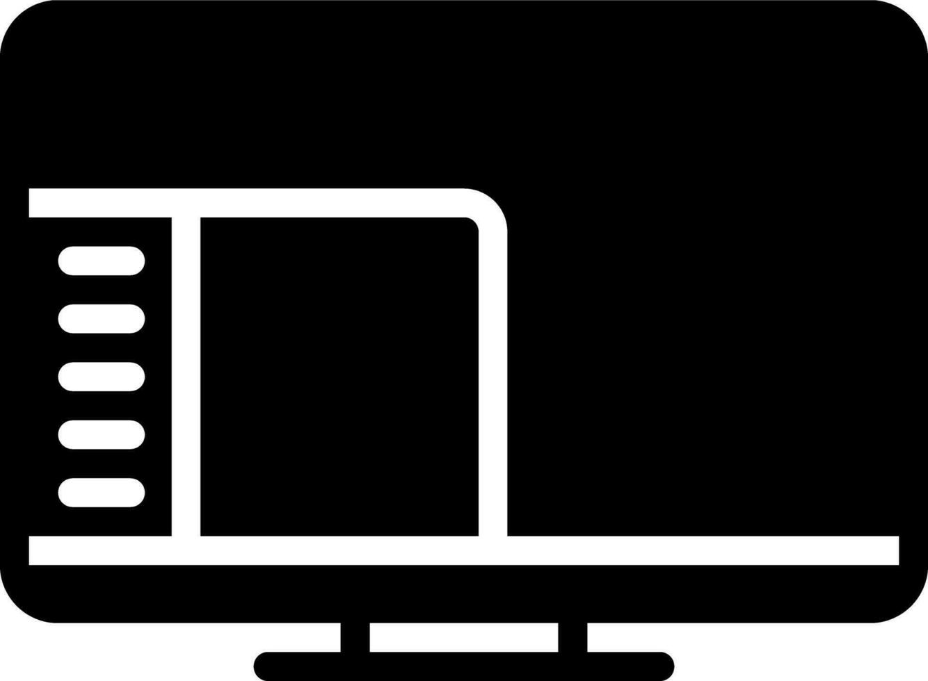 solid icon for desktop system vector