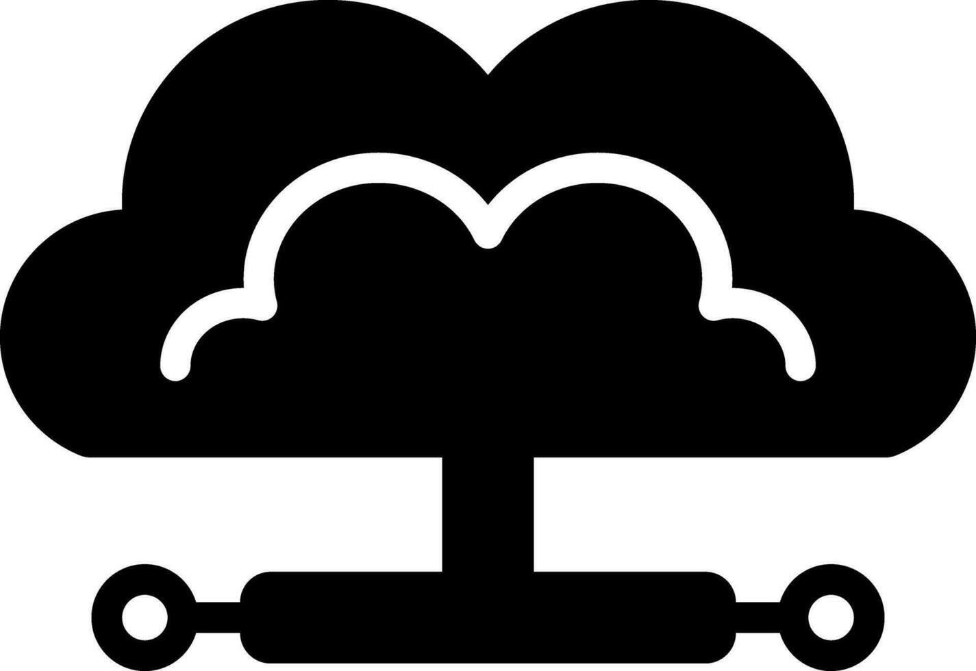 solid icon for cloud vector