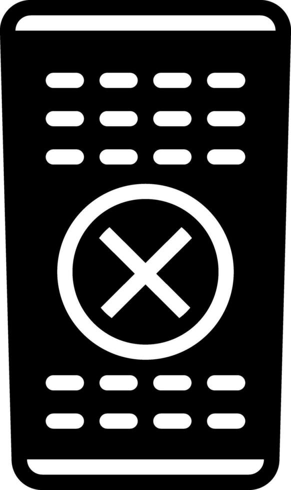 solid icon for remote control vector