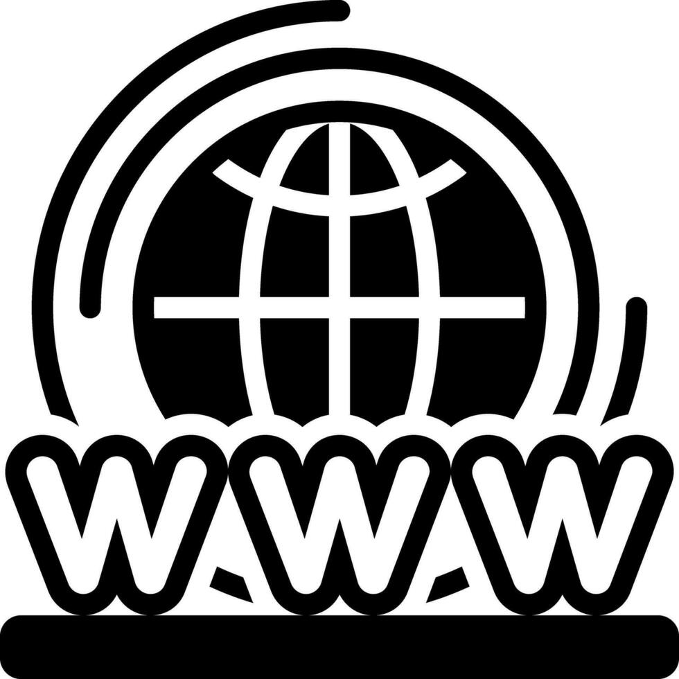 sólido icono para mundo amplio web vector