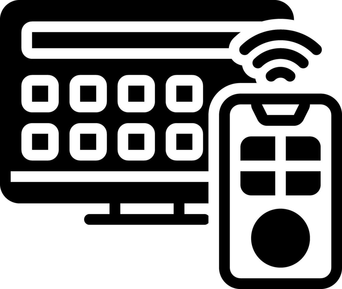 sólido icono para inteligente televisión vector