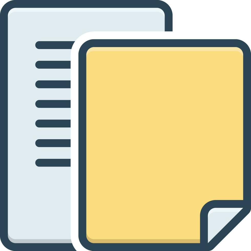 color icon for document vector