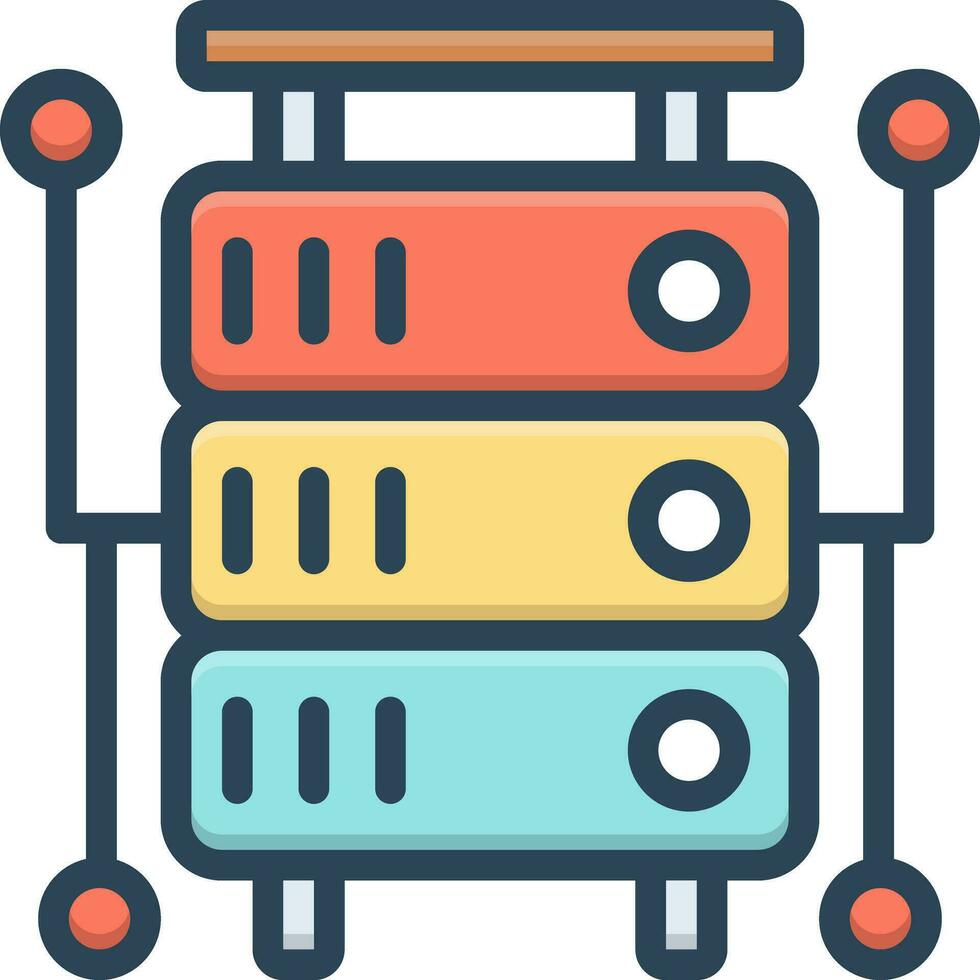 color icon for database vector