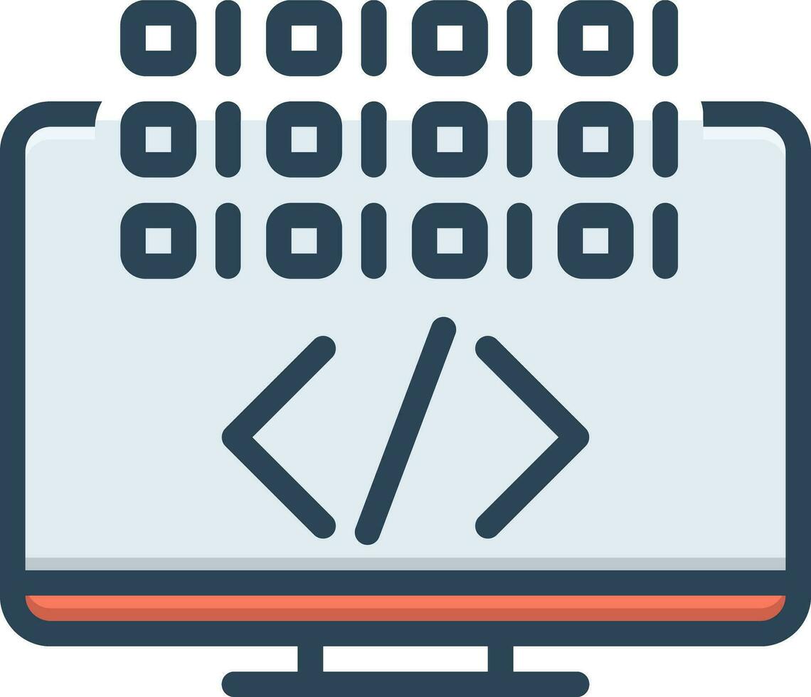 color icon for coding 25848744 Vector Art at Vecteezy