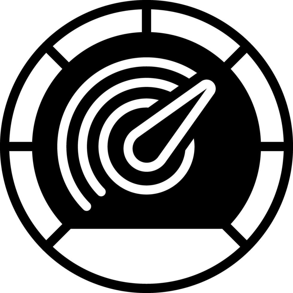 solid icon for speedometer vector