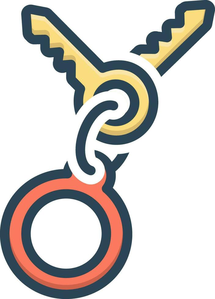 color icon for key ring vector