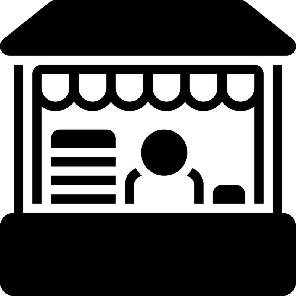 solid icon for retail place vector
