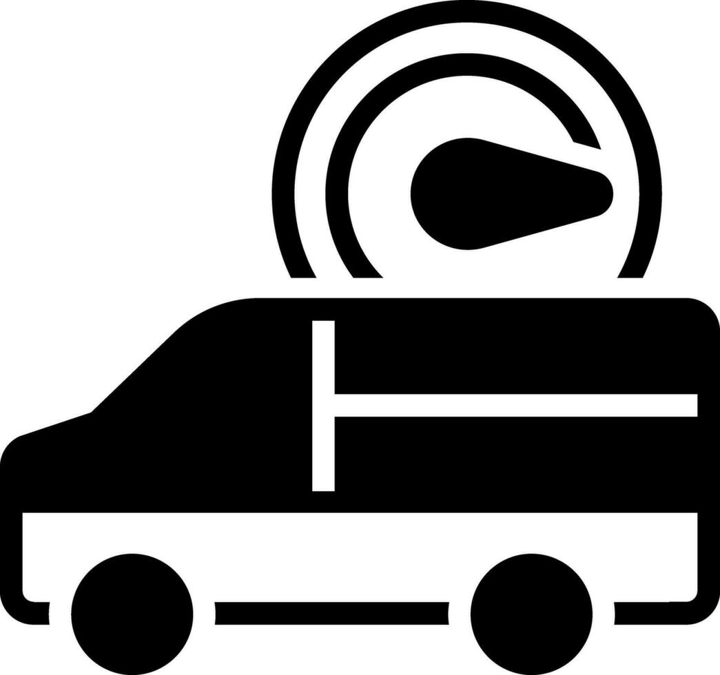 solid icon for fast delivery vector