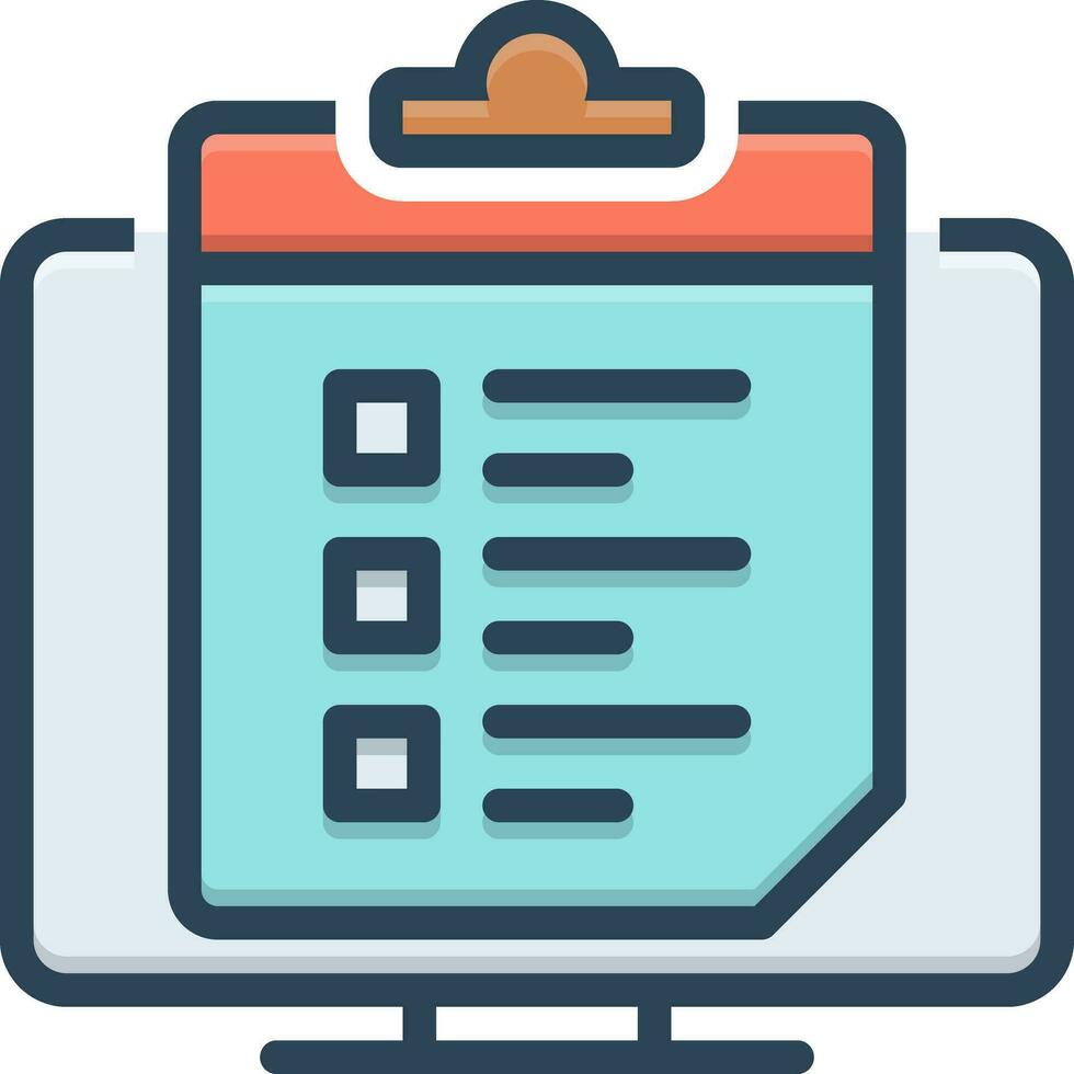 color icon for survey list vector