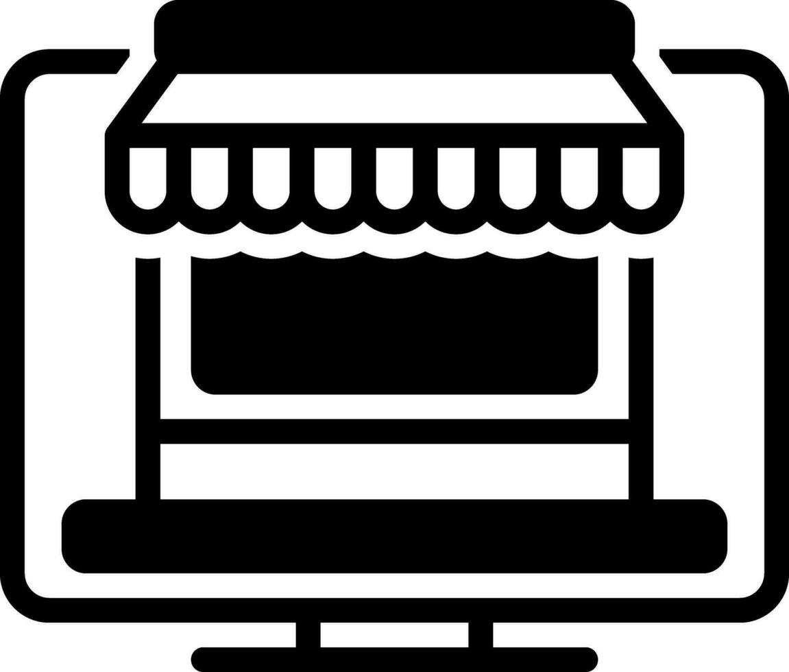 solid icon for online store vector