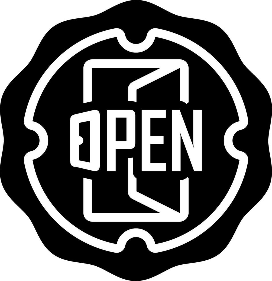 solid icon for open vector