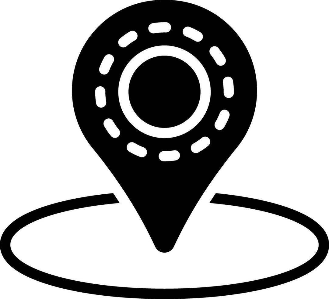 solid icon for location vector
