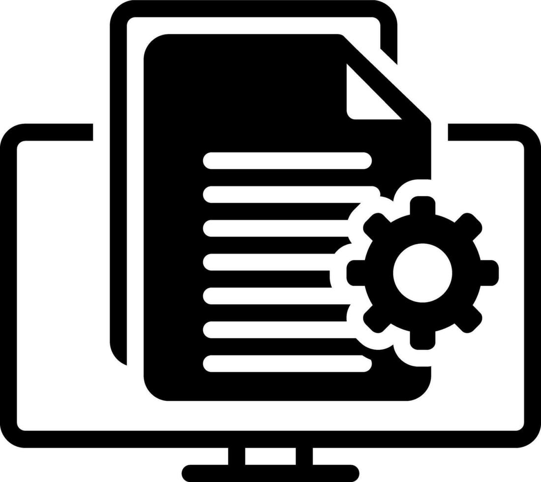 solid icon for content management vector