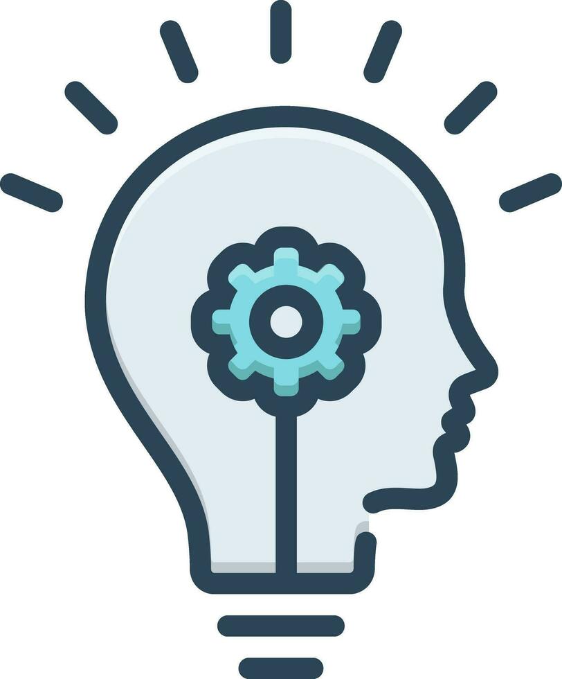 color icon for idea generation vector