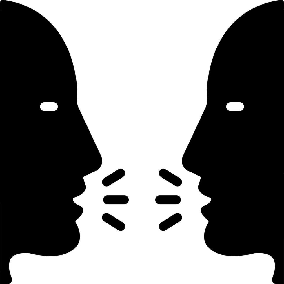 solid icon for talk vector