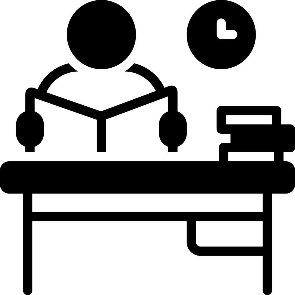 solid icon for study vector