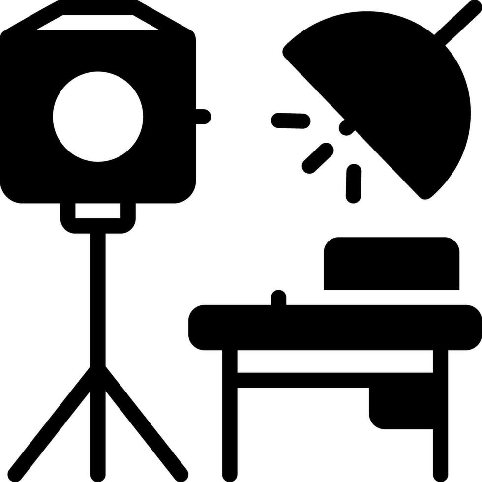 solid icon for studio vector