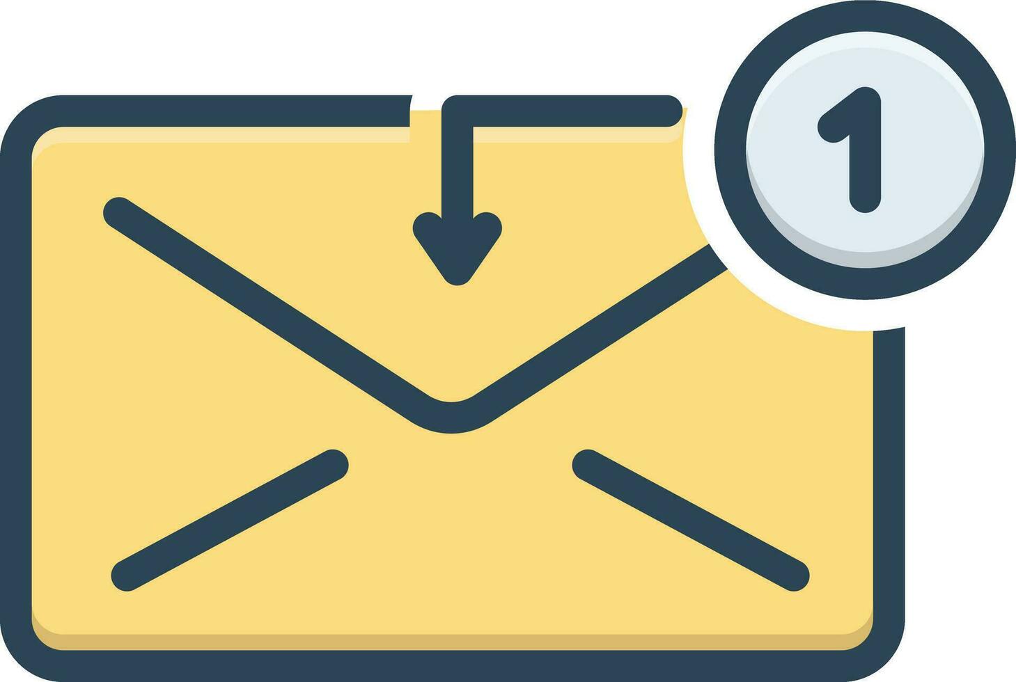 color icon for inbox vector