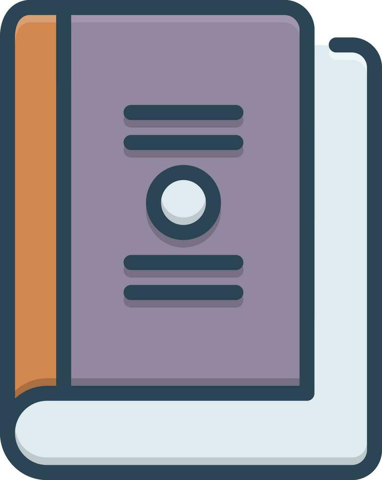 color icon for book vector