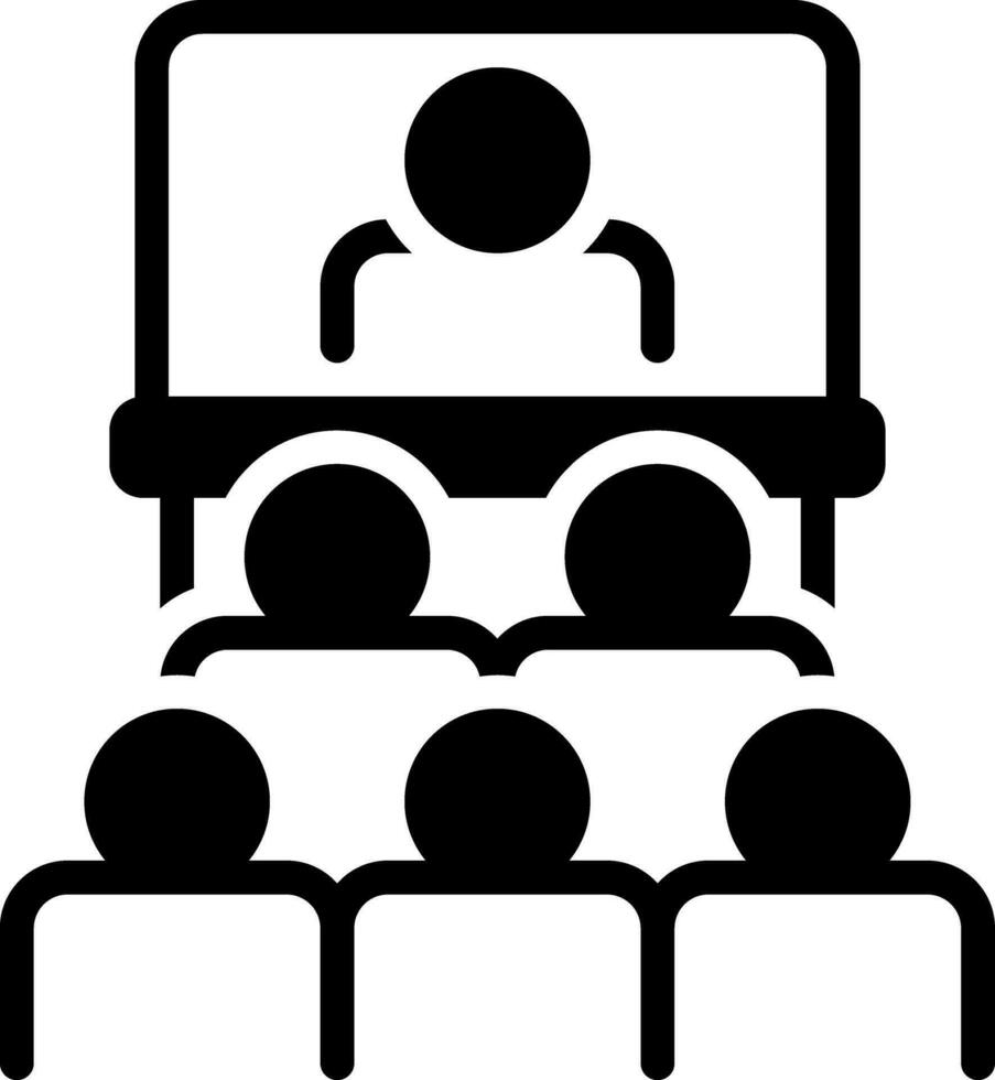 solid icon for audience vector