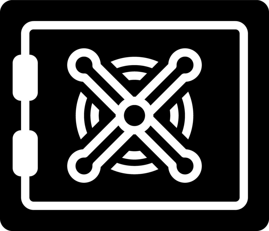 solid icon for safebox vector