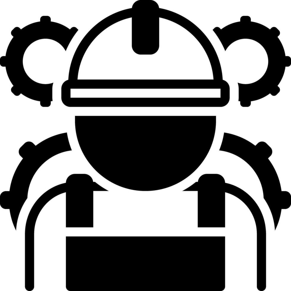 solid icon for production manager vector