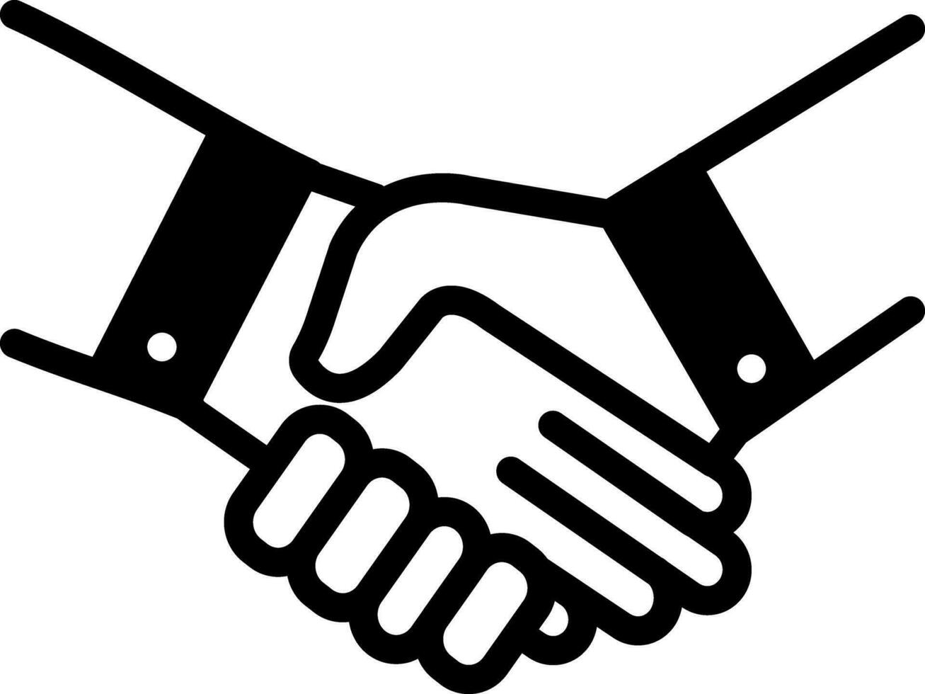 solid icon for handshake vector