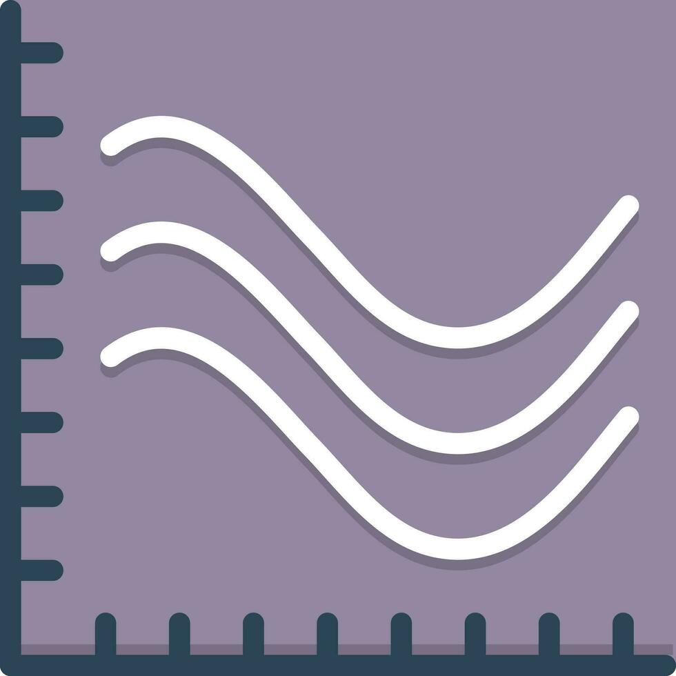 color icon for line chart vector